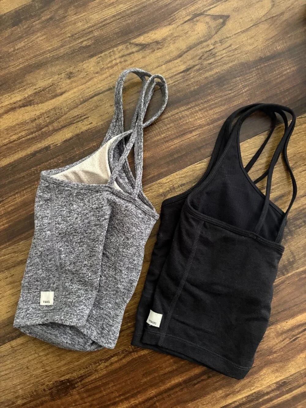 Women's Halo Performance Crop Tanks (Grey & Black) - Picture 6 of 6